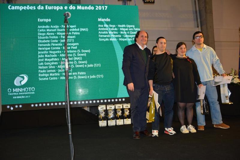 Atletas cabeceirenses síndrome de down reconhecidos com ‘Distinções Especiais – Campeões da Europa 2017%u2019