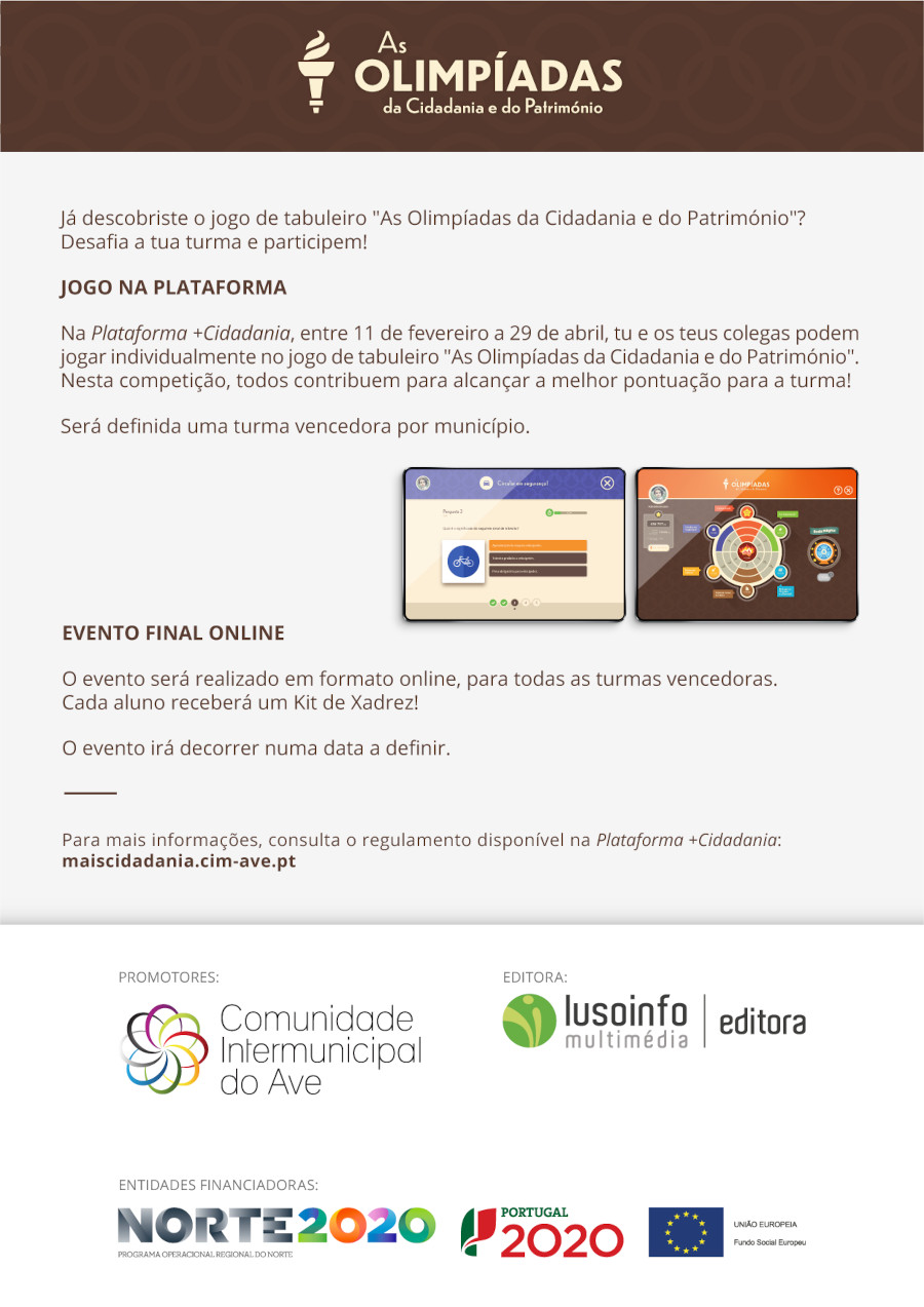 3.º Concurso Intermunicipal «As Olimpíadas da Cidadania e do Património»