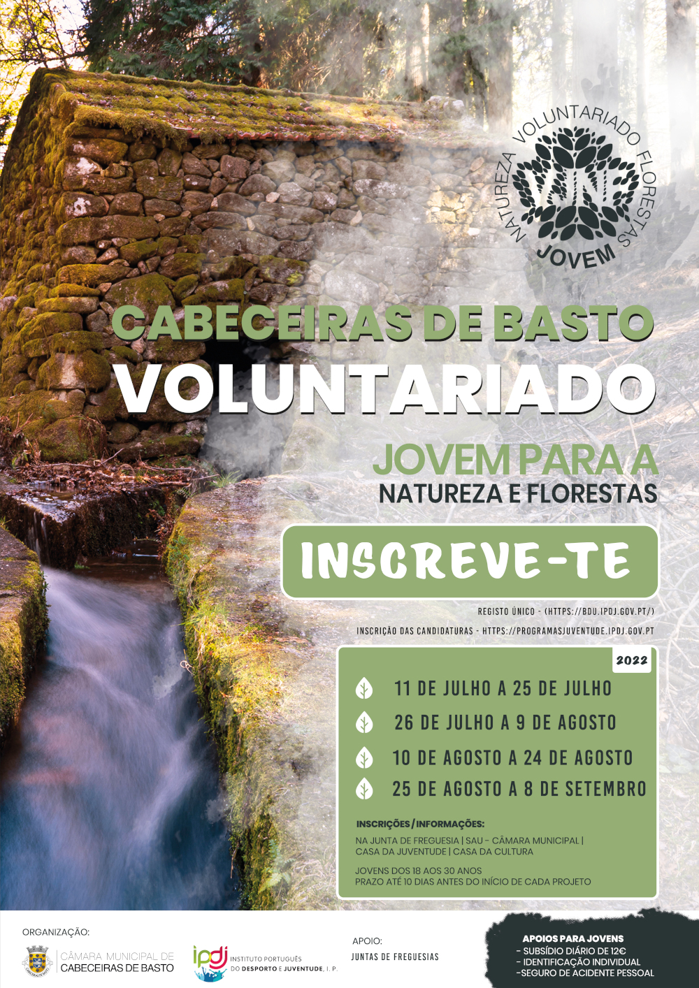 Leia mais sobre Voluntariado Jovem para a Natureza e Florestas em Cabeceiras de