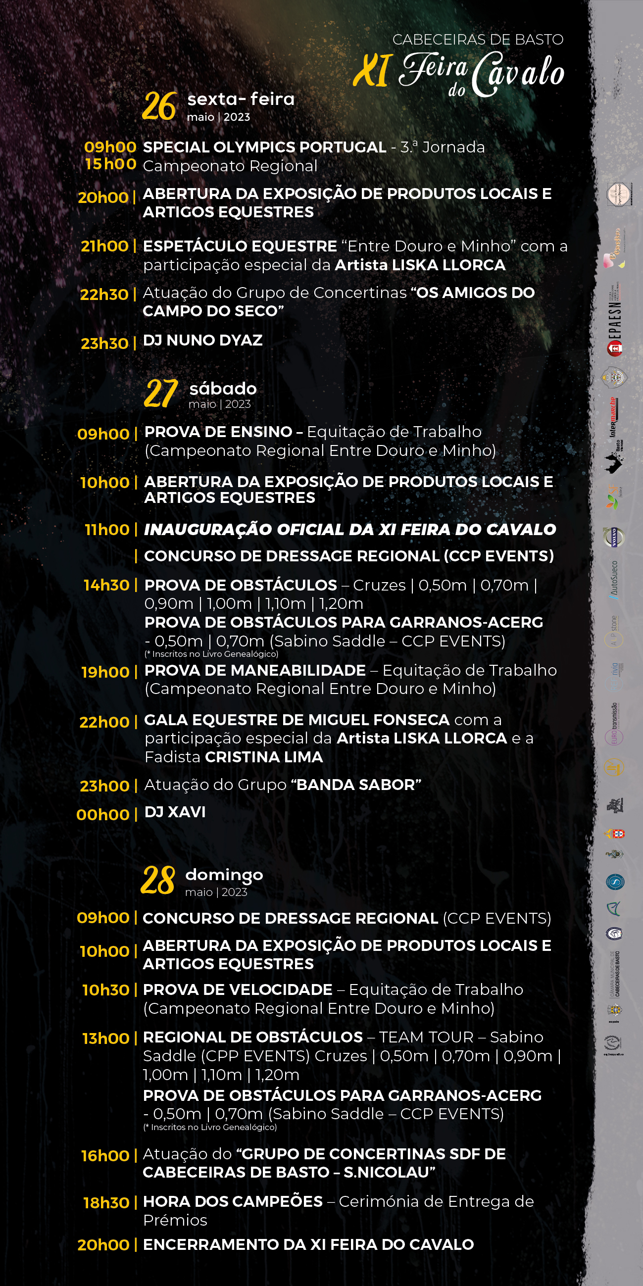 Programa da Feira do Cavalo