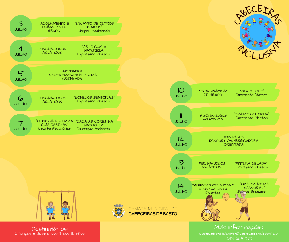 Câmara Municipal promove projeto «Cabeceiras Inclusiva» nas férias escolares de verão