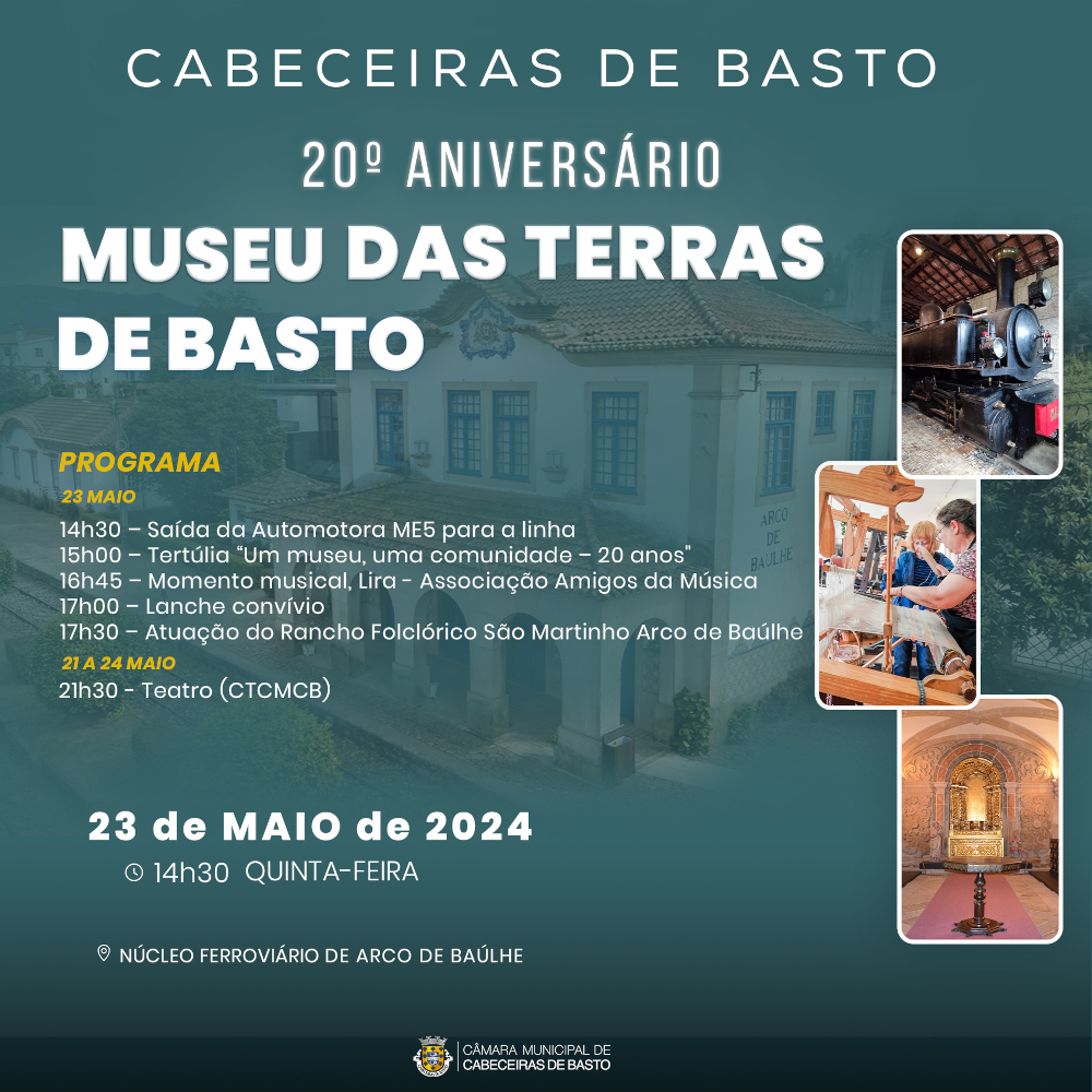 20.º Aniversário do Museu das Terras de Basto - Programa
