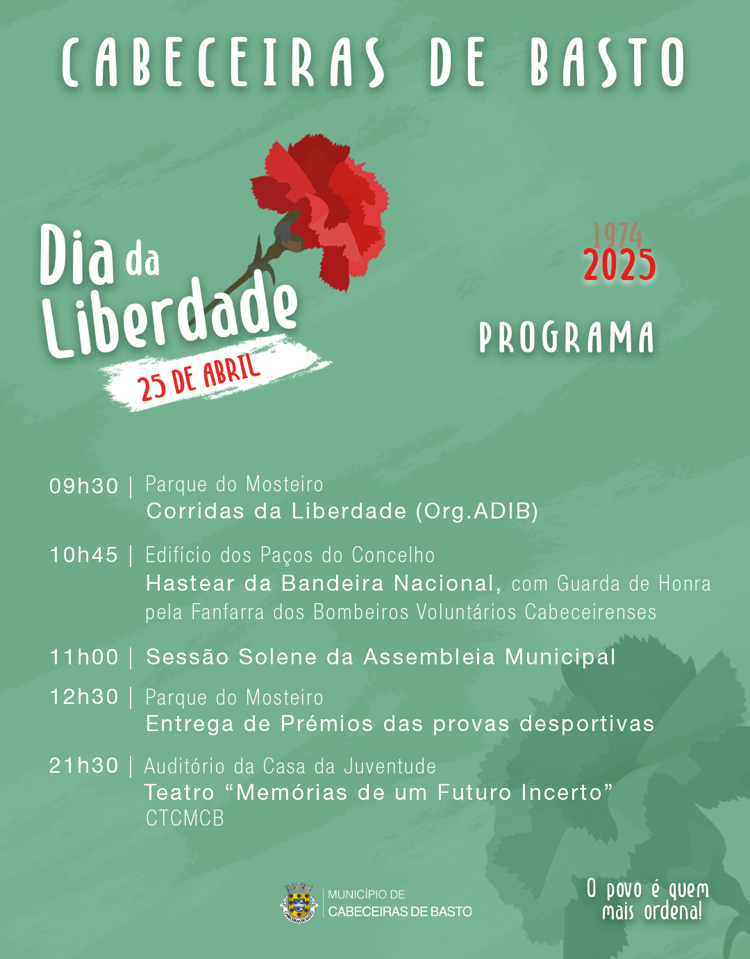 Programa das Comemorações do 25 de Abril