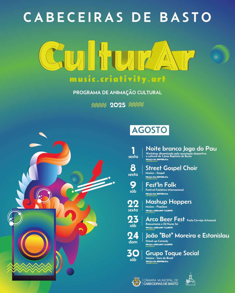 CulturAr - Programa de Animação Cultural - mês agosto