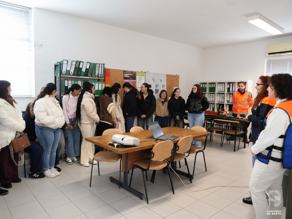 Turma do 10.º ano do Colégio visita Serviço Municipal de Proteção Civil