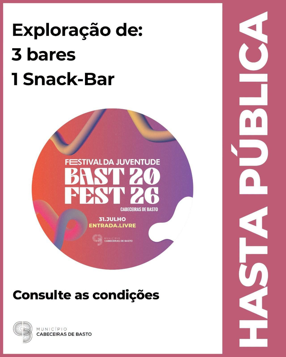 Hasta Pública - Bast'Fest 2026 - Bares e Snack Bar